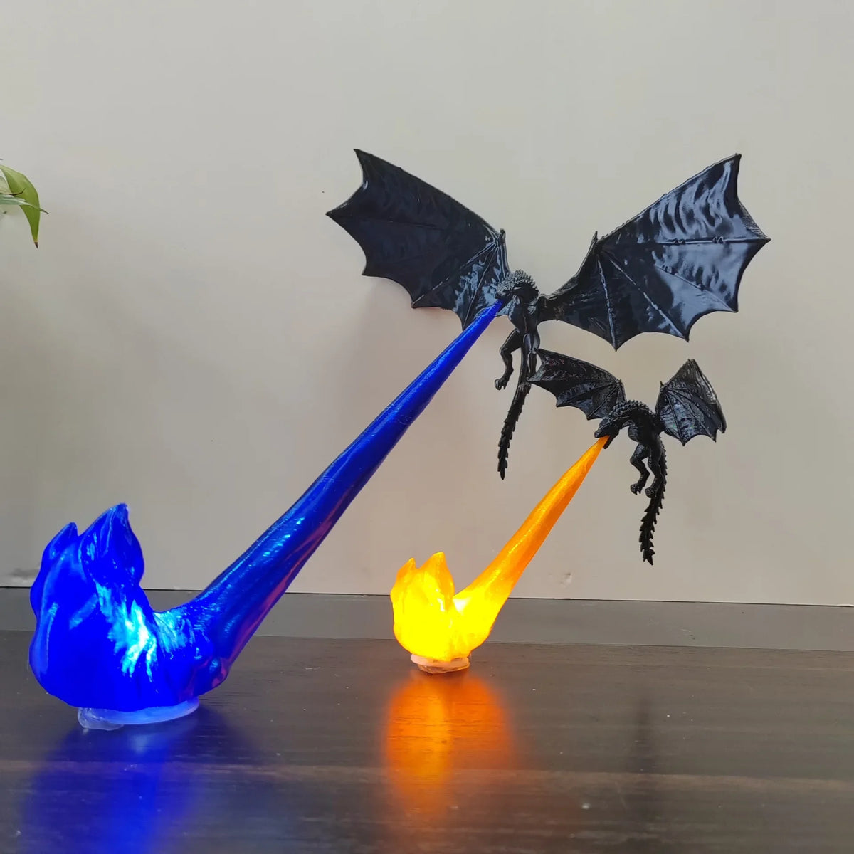 Draconic Ascent: Breath of Fire LED Art Lamp