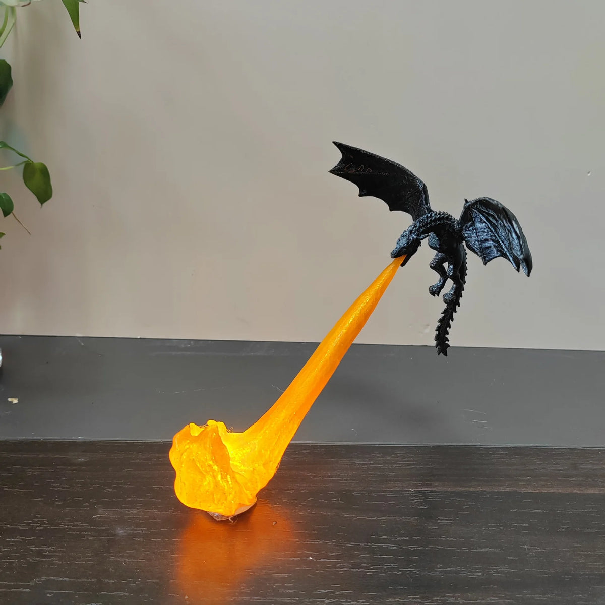 Draconic Ascent: Breath of Fire LED Art Lamp