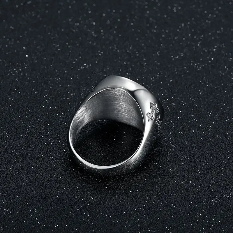 The Iron Oath: Knights Templar Crusader Signet Ring
