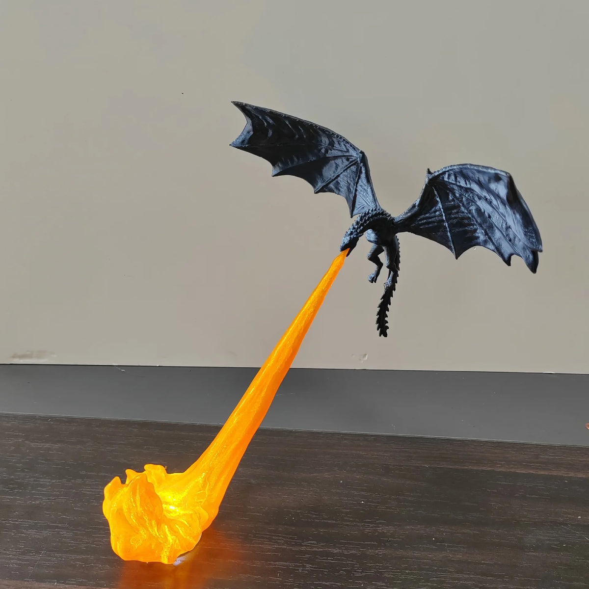 Draconic Ascent: Breath of Fire LED Art Lamp